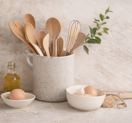 Olive wood kitchen tools
